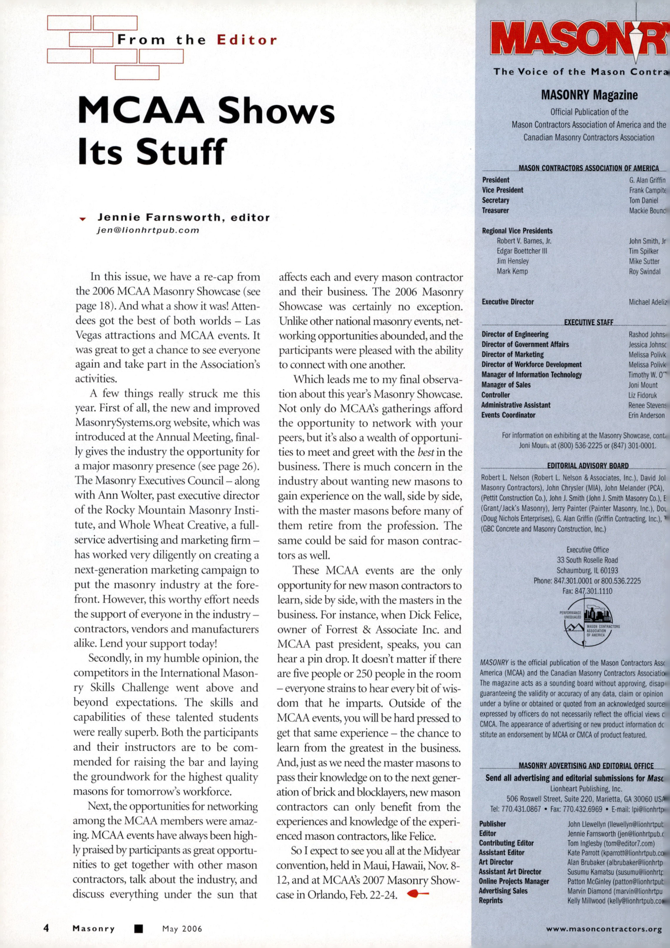 Masonry Magazine May 2006 Page. 6