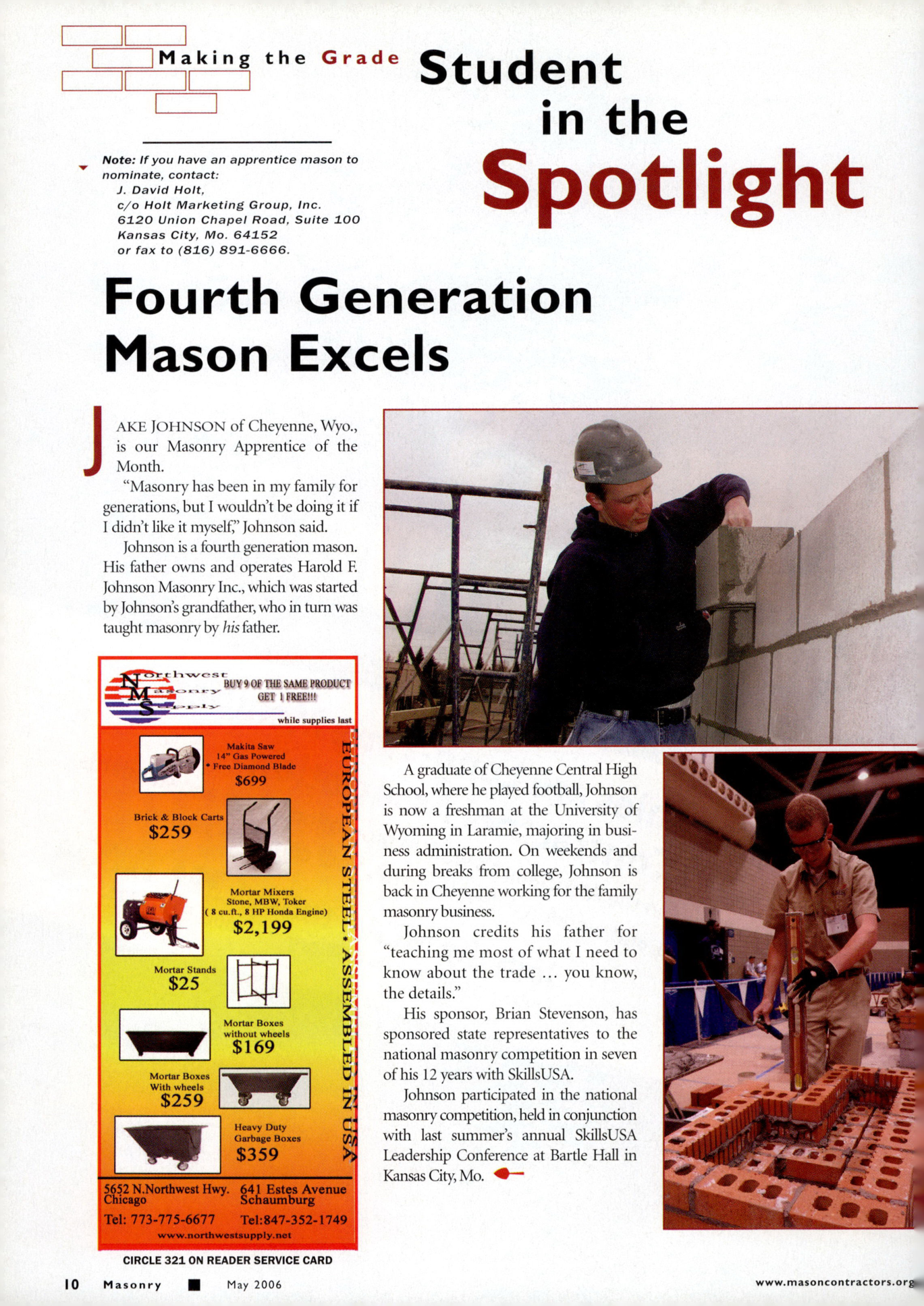Masonry Magazine May 2006 Page. 12