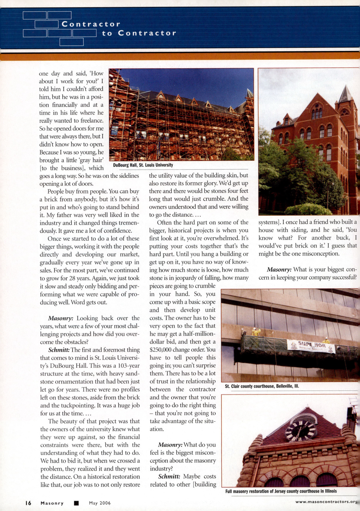 Masonry Magazine May 2006 Page. 18