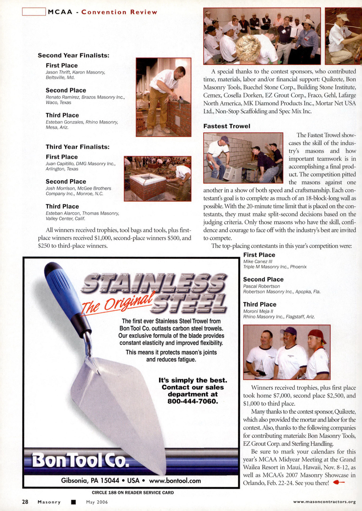 Masonry Magazine May 2006 Page. 30