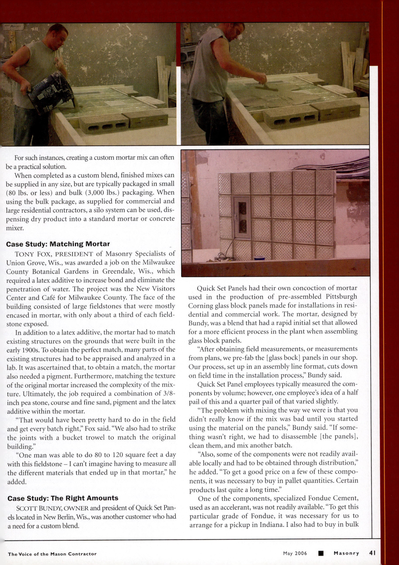 Masonry Magazine May 2006 Page. 43