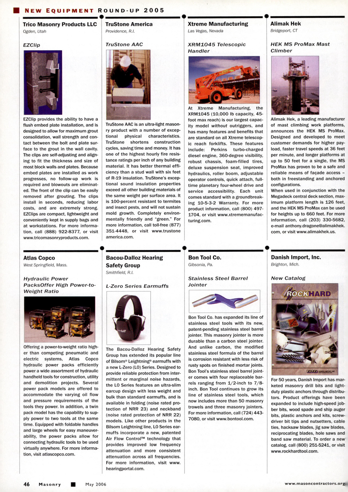 Masonry Magazine May 2006 Page. 48