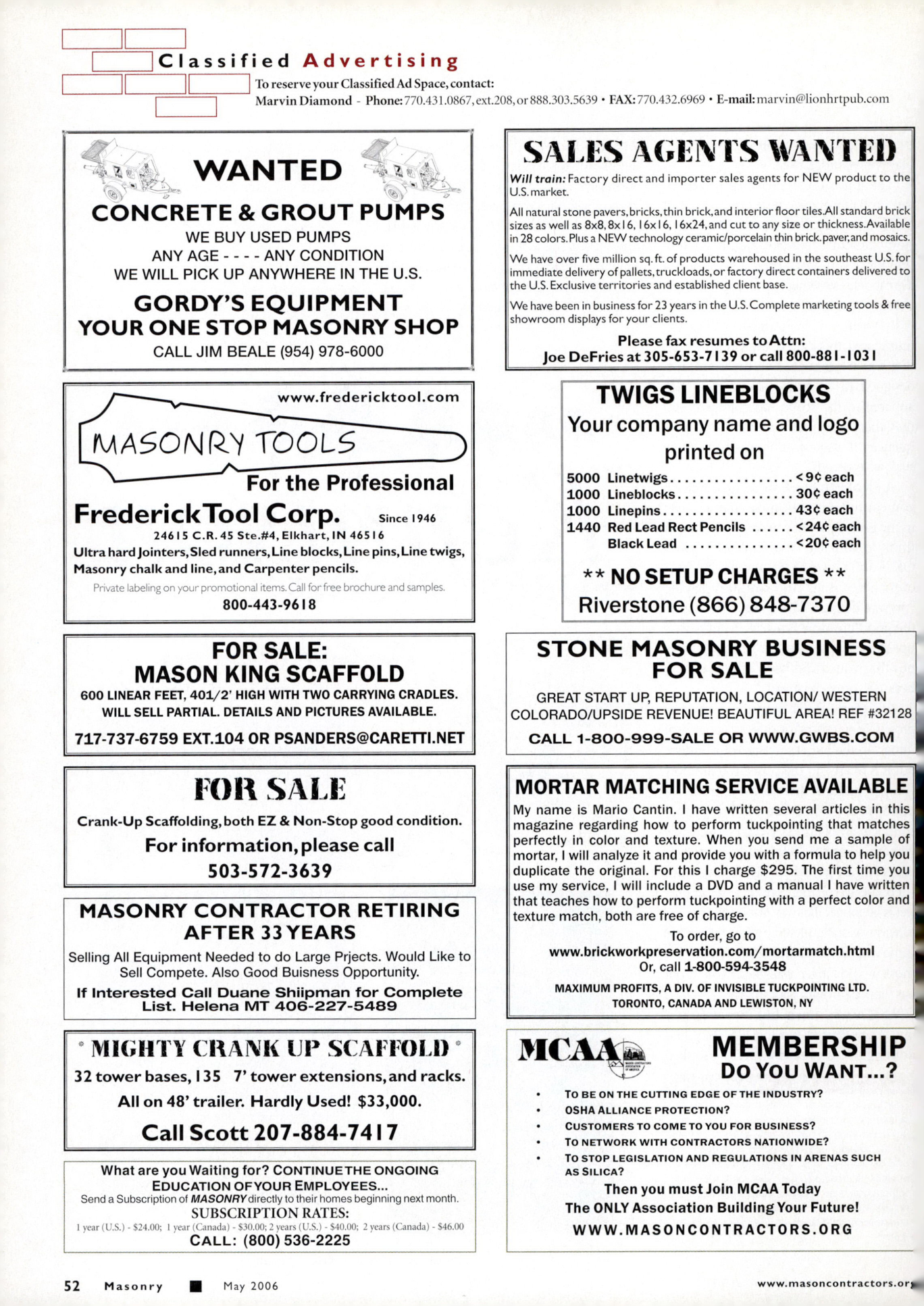 Masonry Magazine May 2006 Page. 54