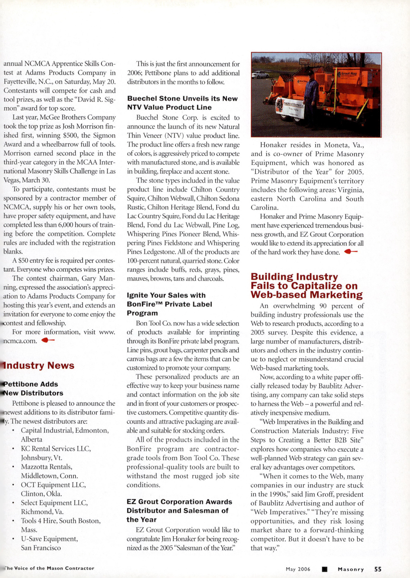 Masonry Magazine May 2006 Page. 57