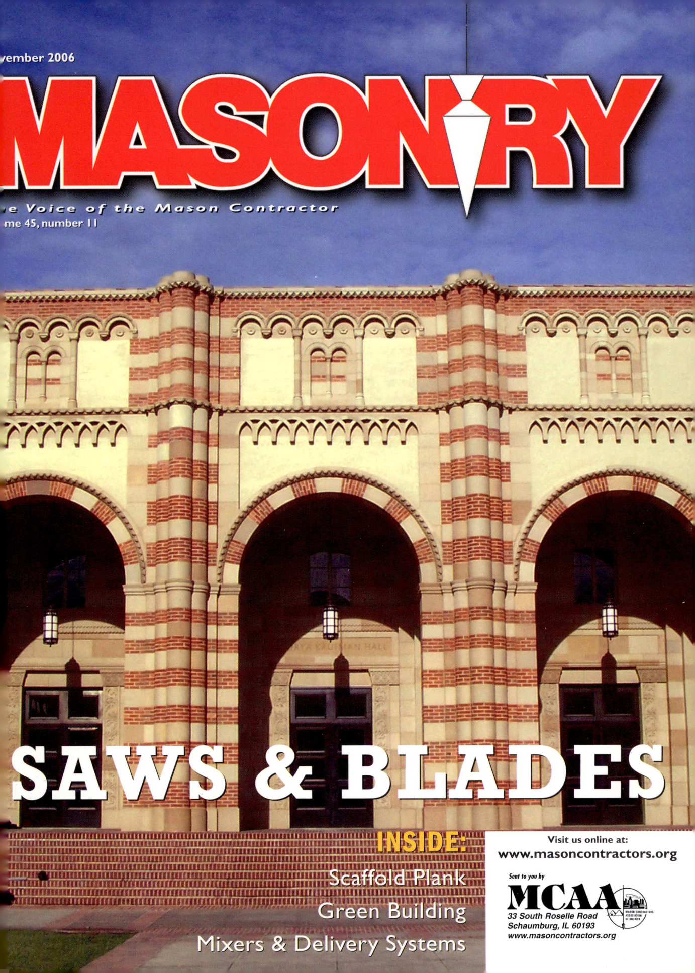 Masonry Magazine November 2006 Page. 1