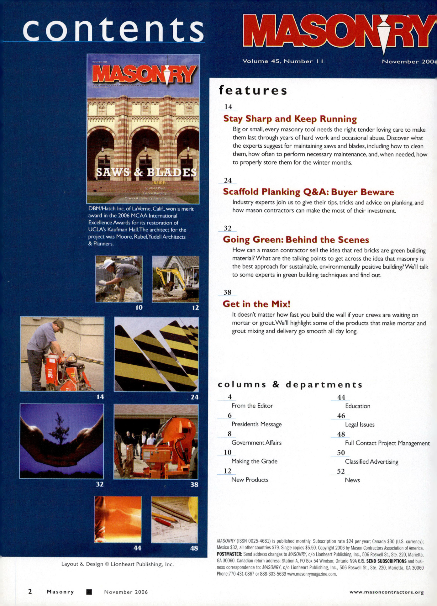 Masonry Magazine November 2006 Page. 4