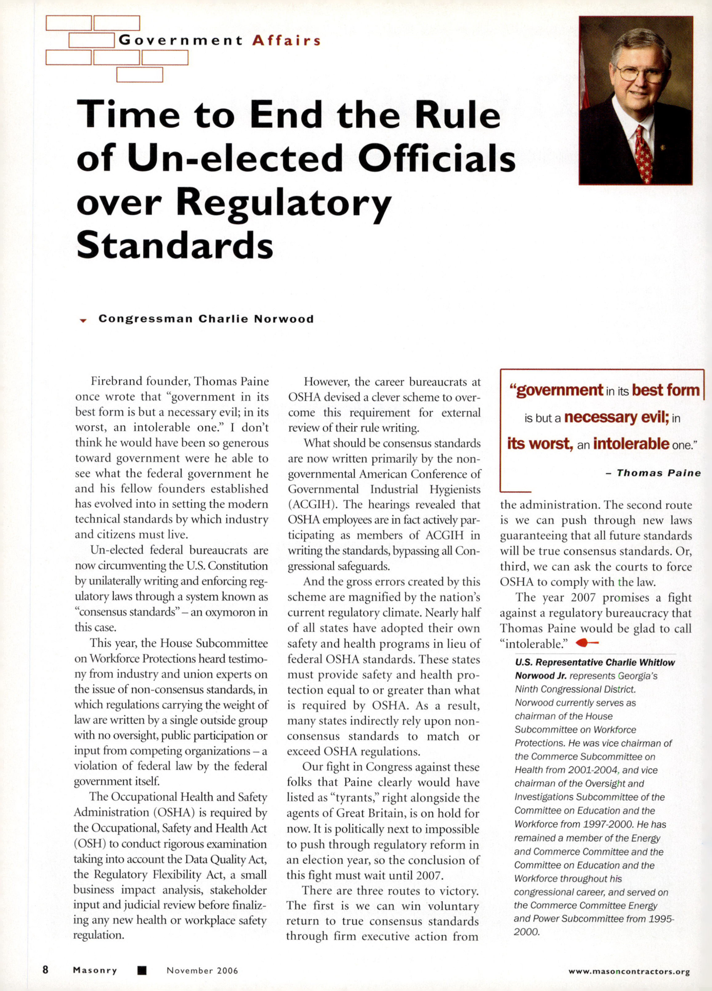 Masonry Magazine November 2006 Page. 10
