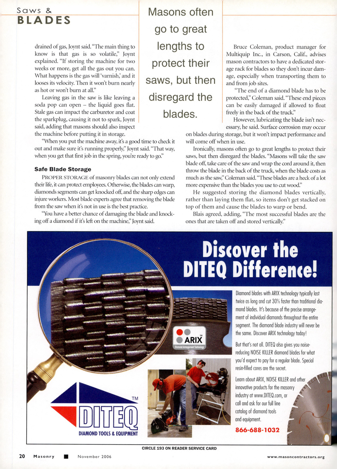 Masonry Magazine November 2006 Page. 22