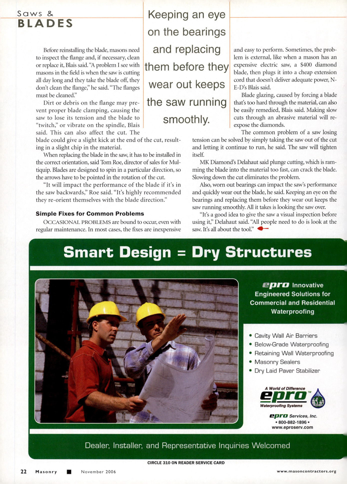 Masonry Magazine November 2006 Page. 24