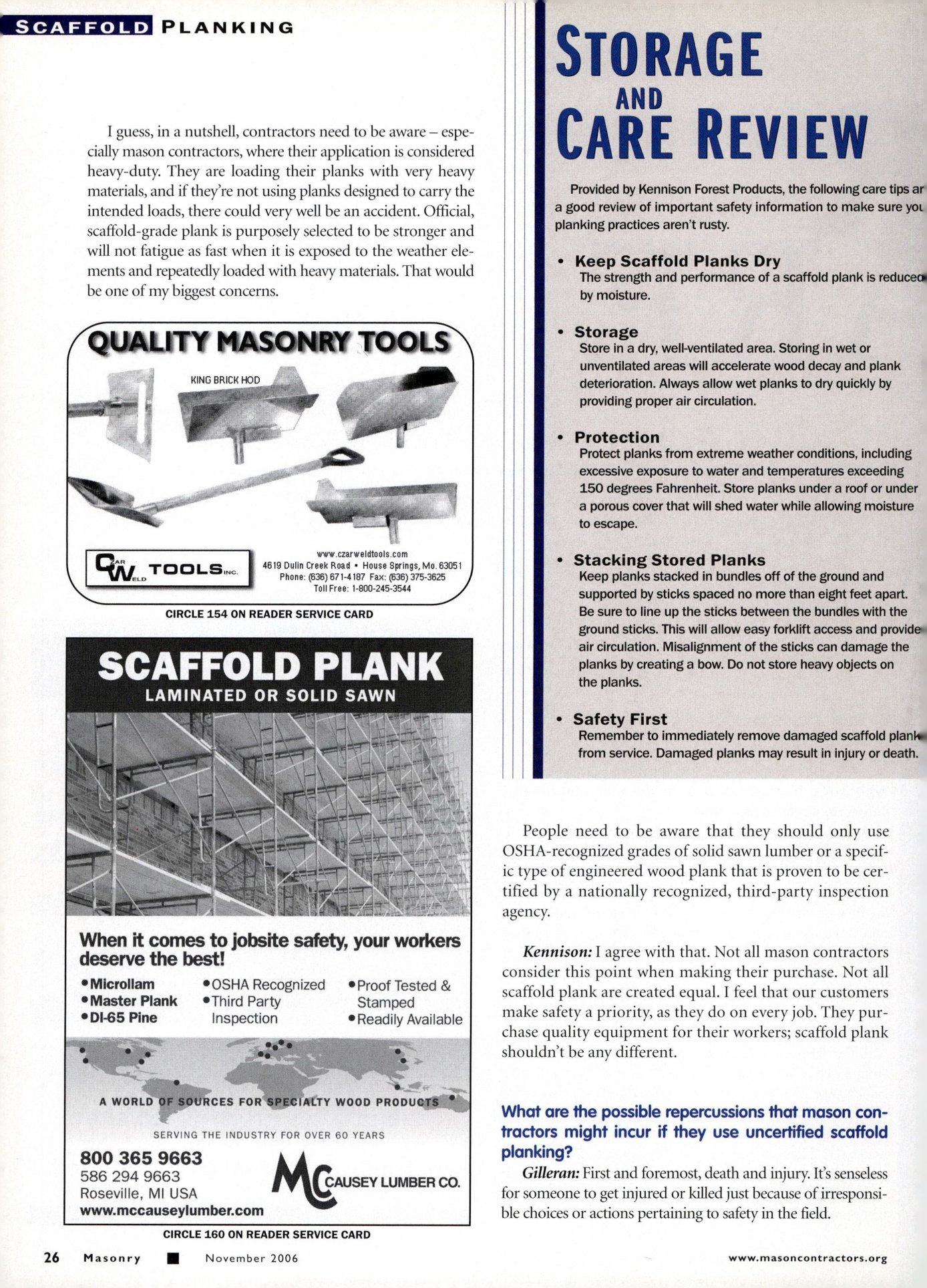 Masonry Magazine November 2006 Page. 28