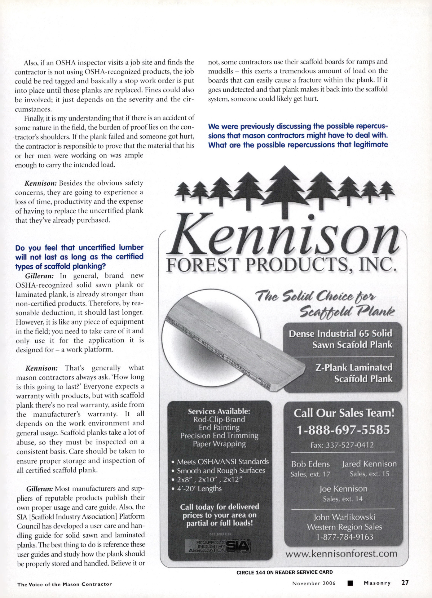 Masonry Magazine November 2006 Page. 29