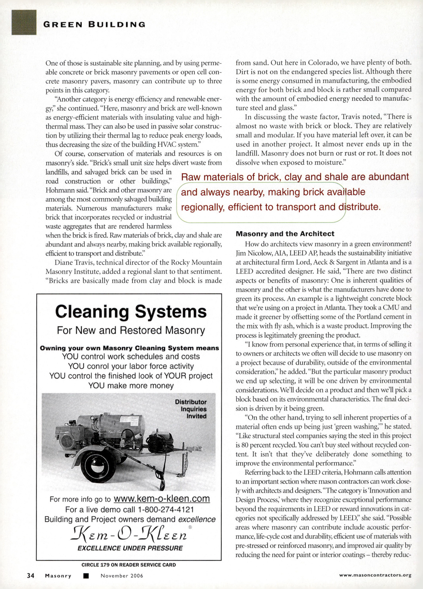 Masonry Magazine November 2006 Page. 36