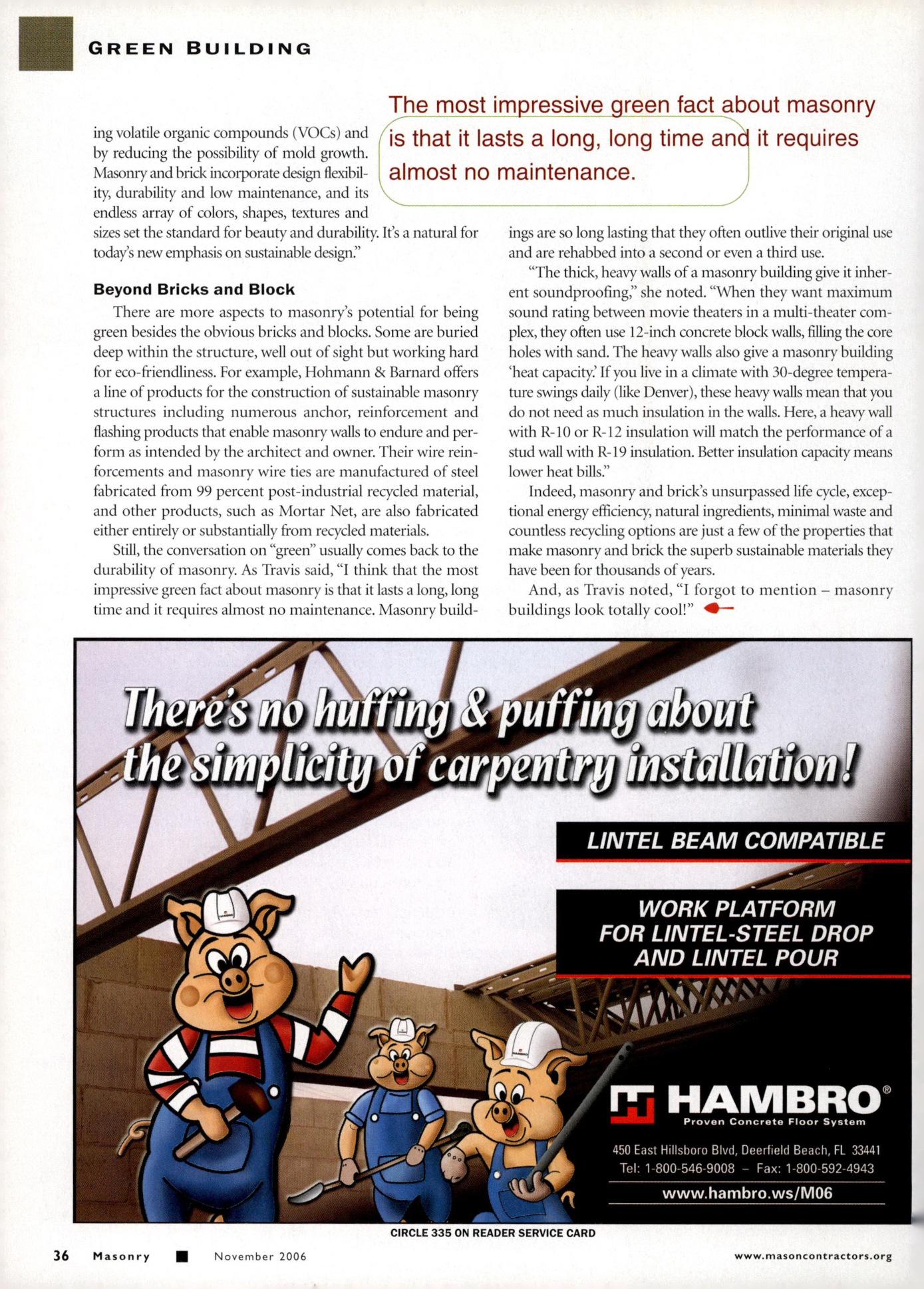 Masonry Magazine November 2006 Page. 38