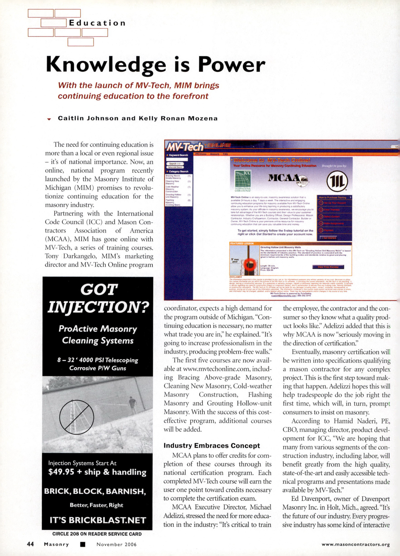 Masonry Magazine November 2006 Page. 46