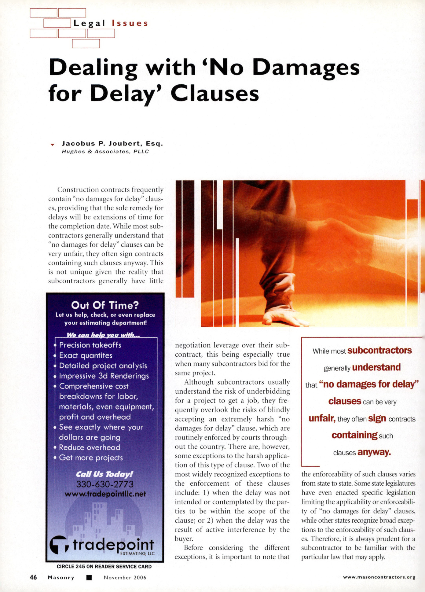 Masonry Magazine November 2006 Page. 48