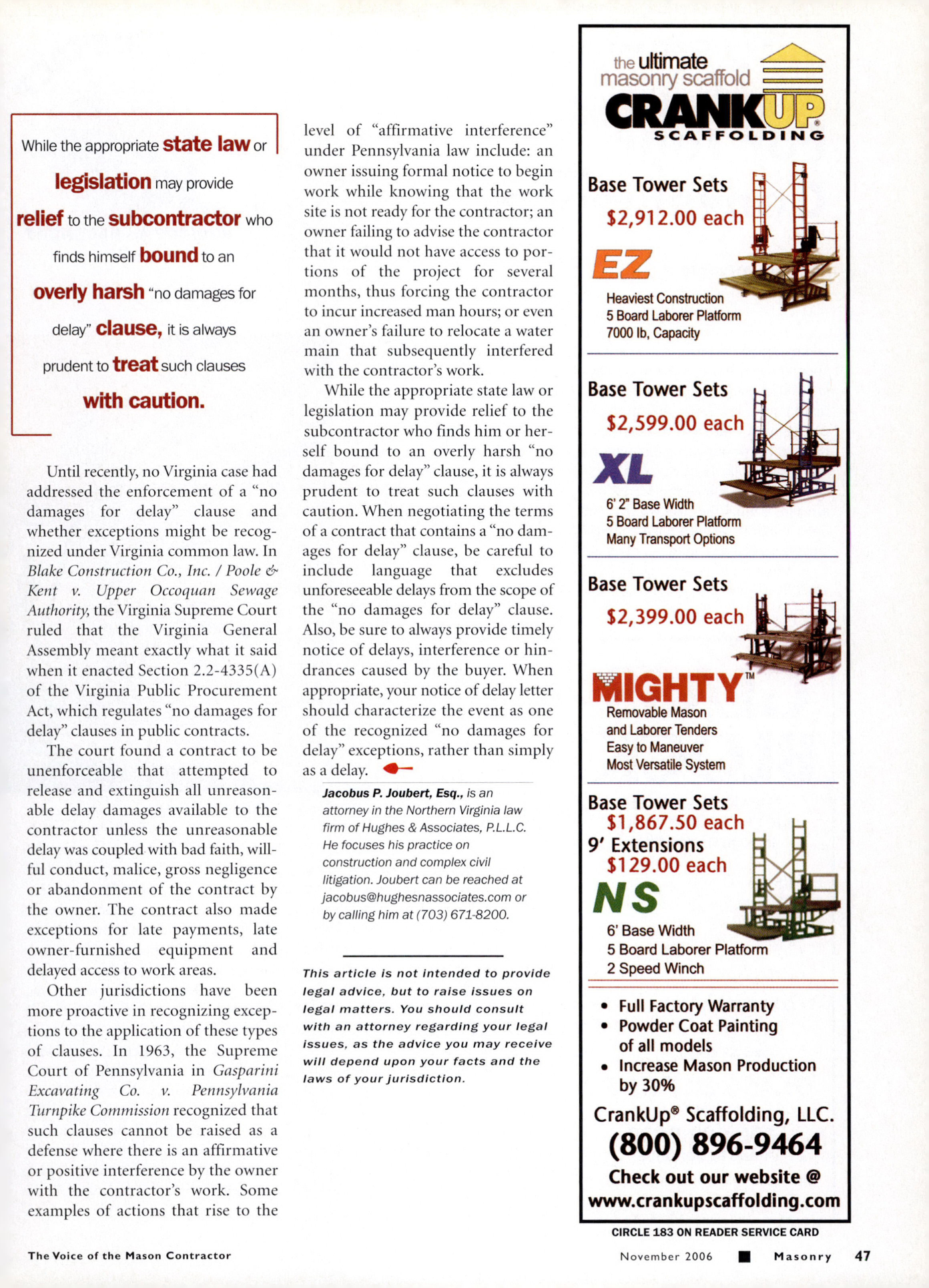 Masonry Magazine November 2006 Page. 49