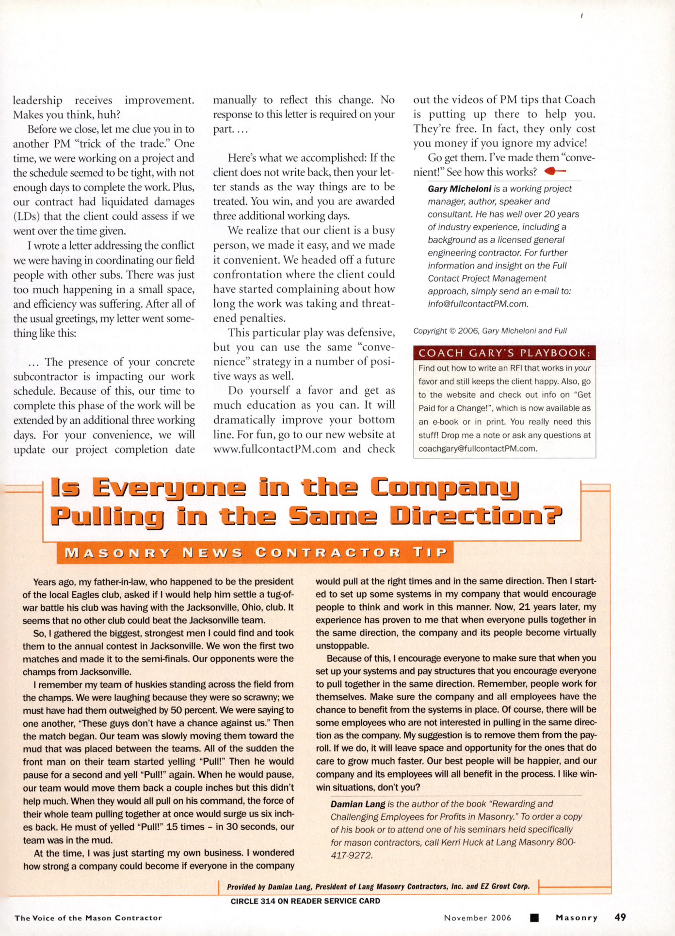Masonry Magazine November 2006 Page. 51