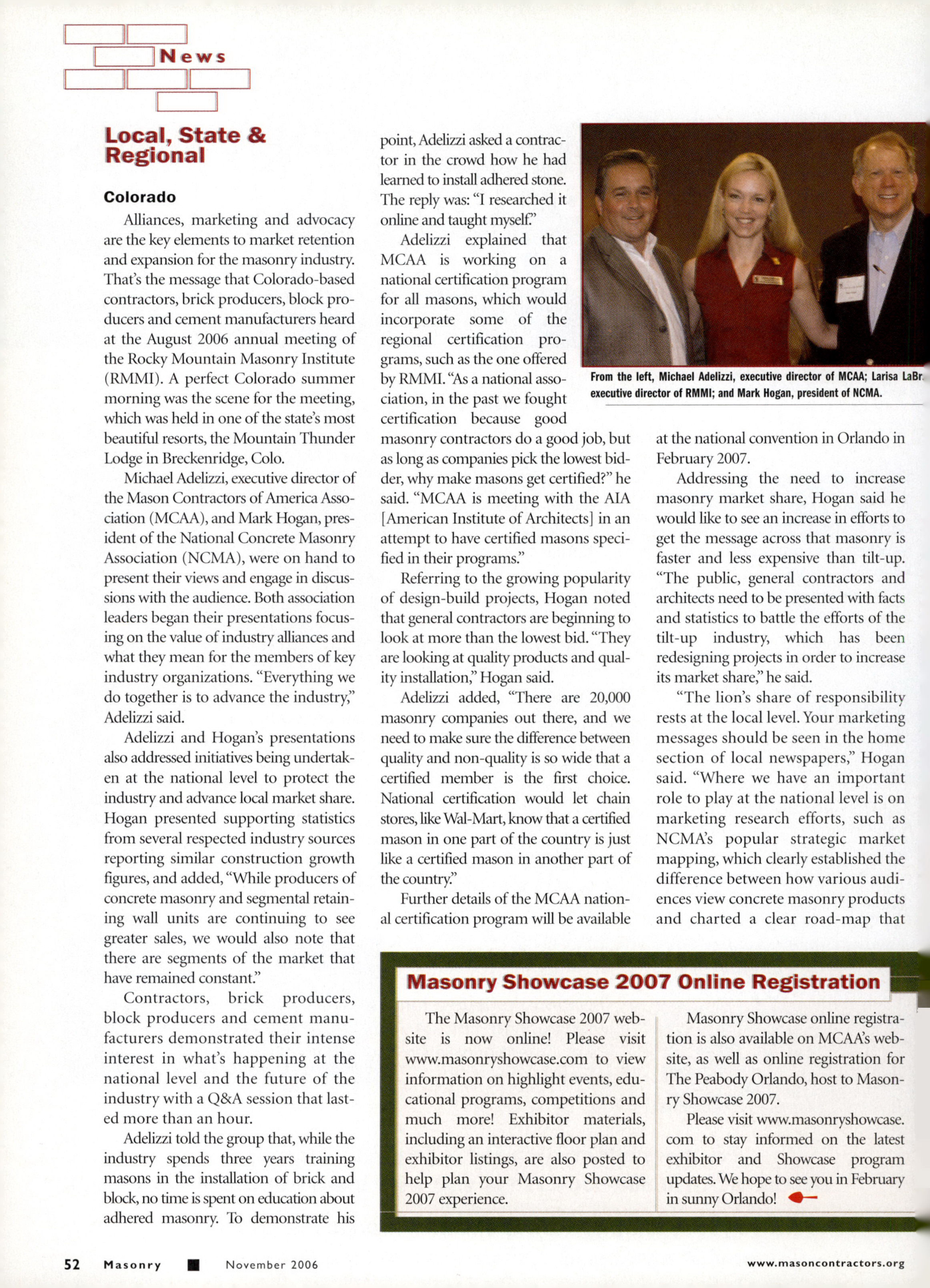 Masonry Magazine November 2006 Page. 54