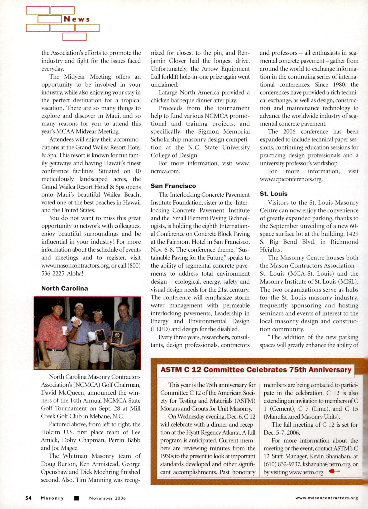 Masonry Magazine November 2006 Page. 56