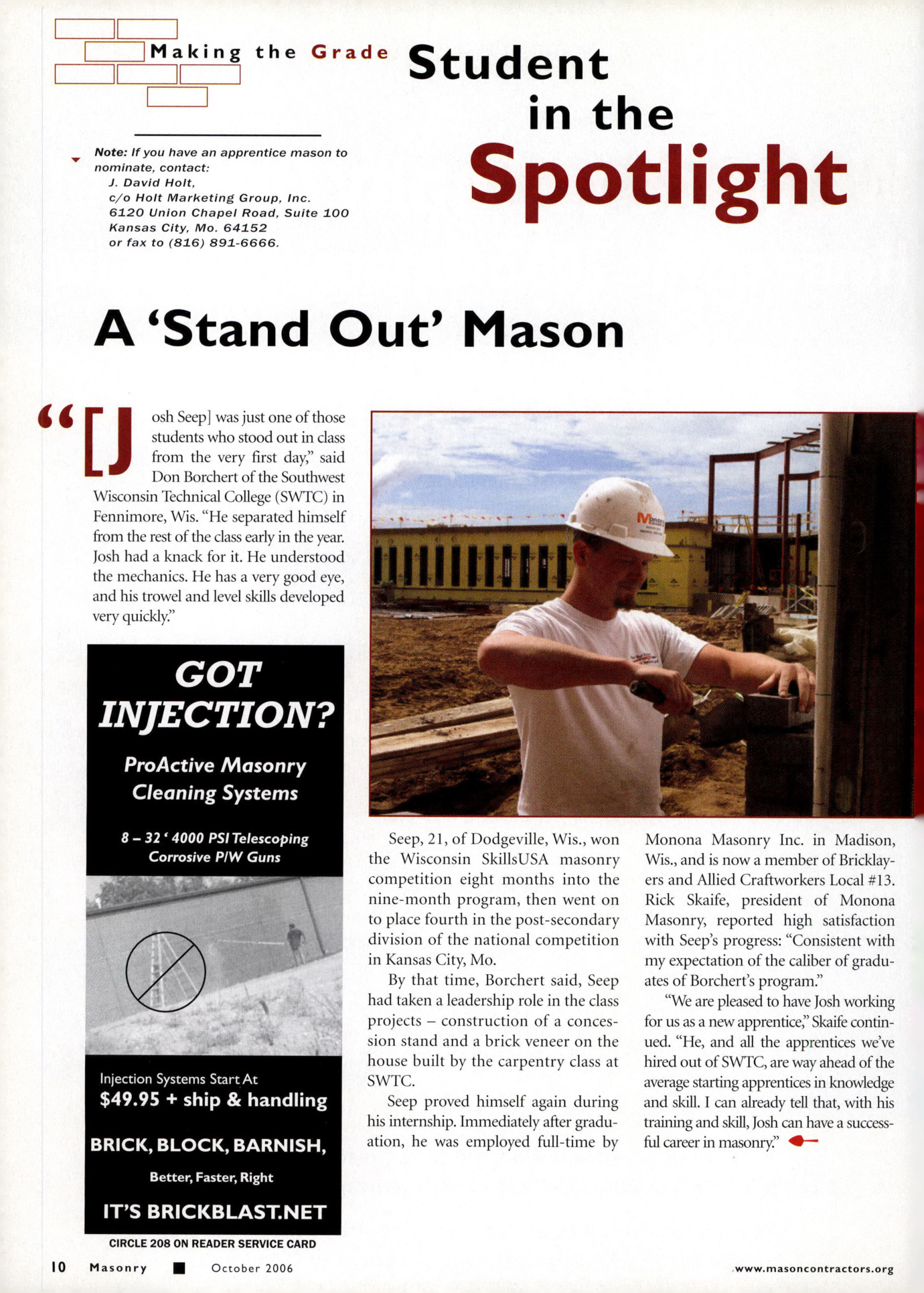Masonry Magazine October 2006 Page. 12