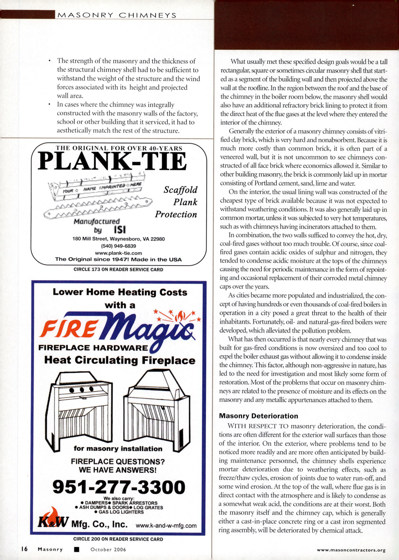Masonry Magazine October 2006 Page. 18