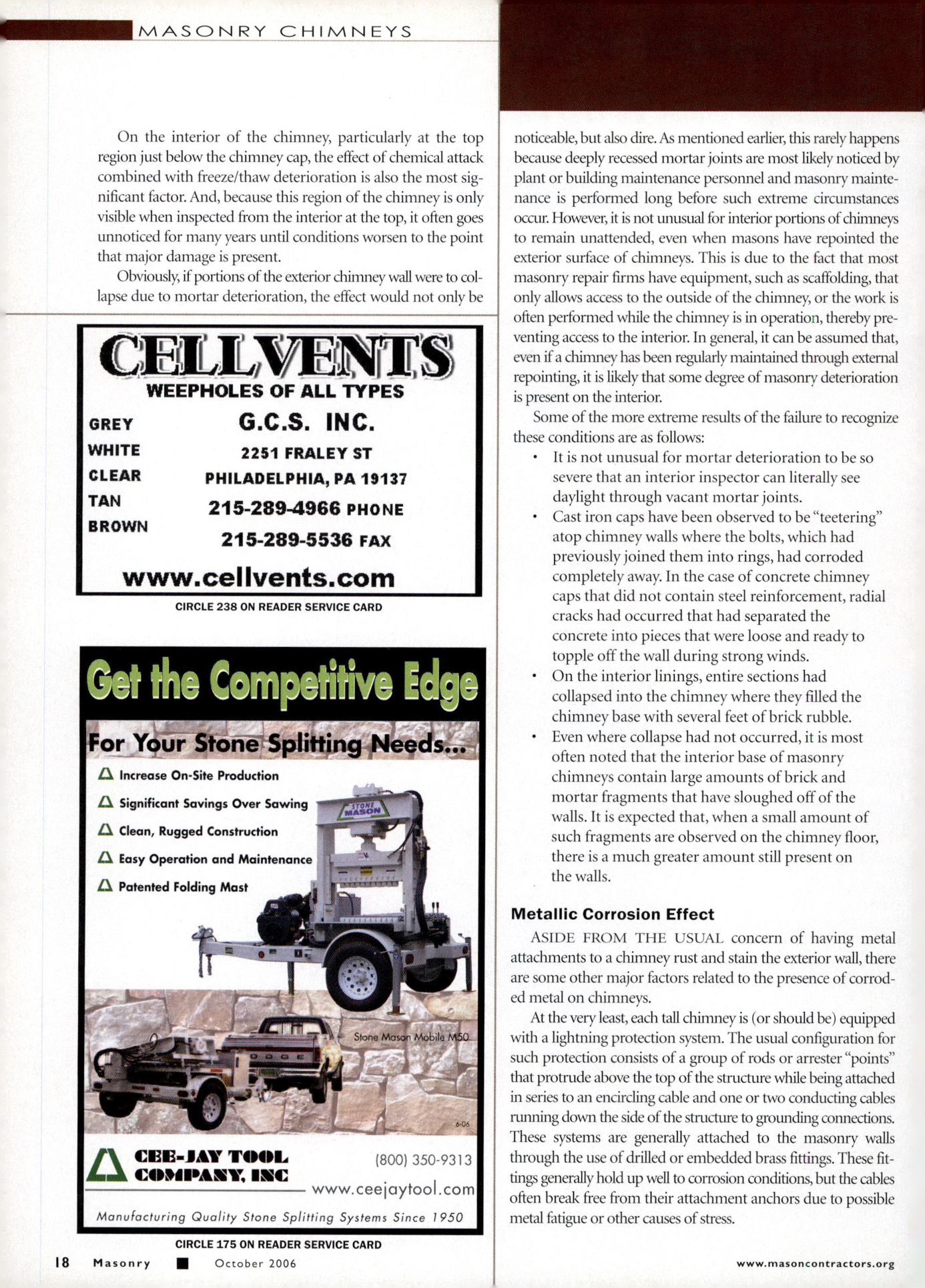 Masonry Magazine October 2006 Page. 20