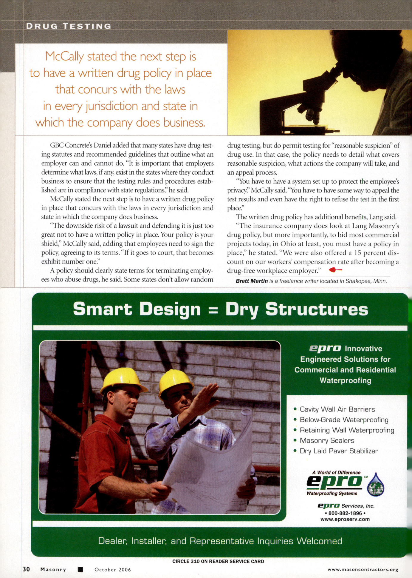 Masonry Magazine October 2006 Page. 32
