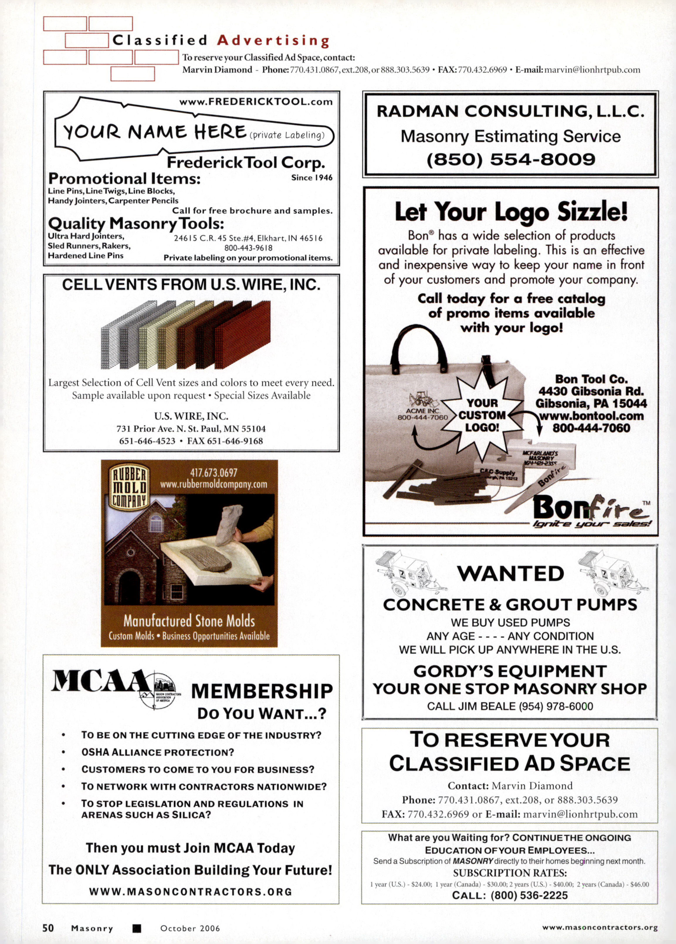 Masonry Magazine October 2006 Page. 52