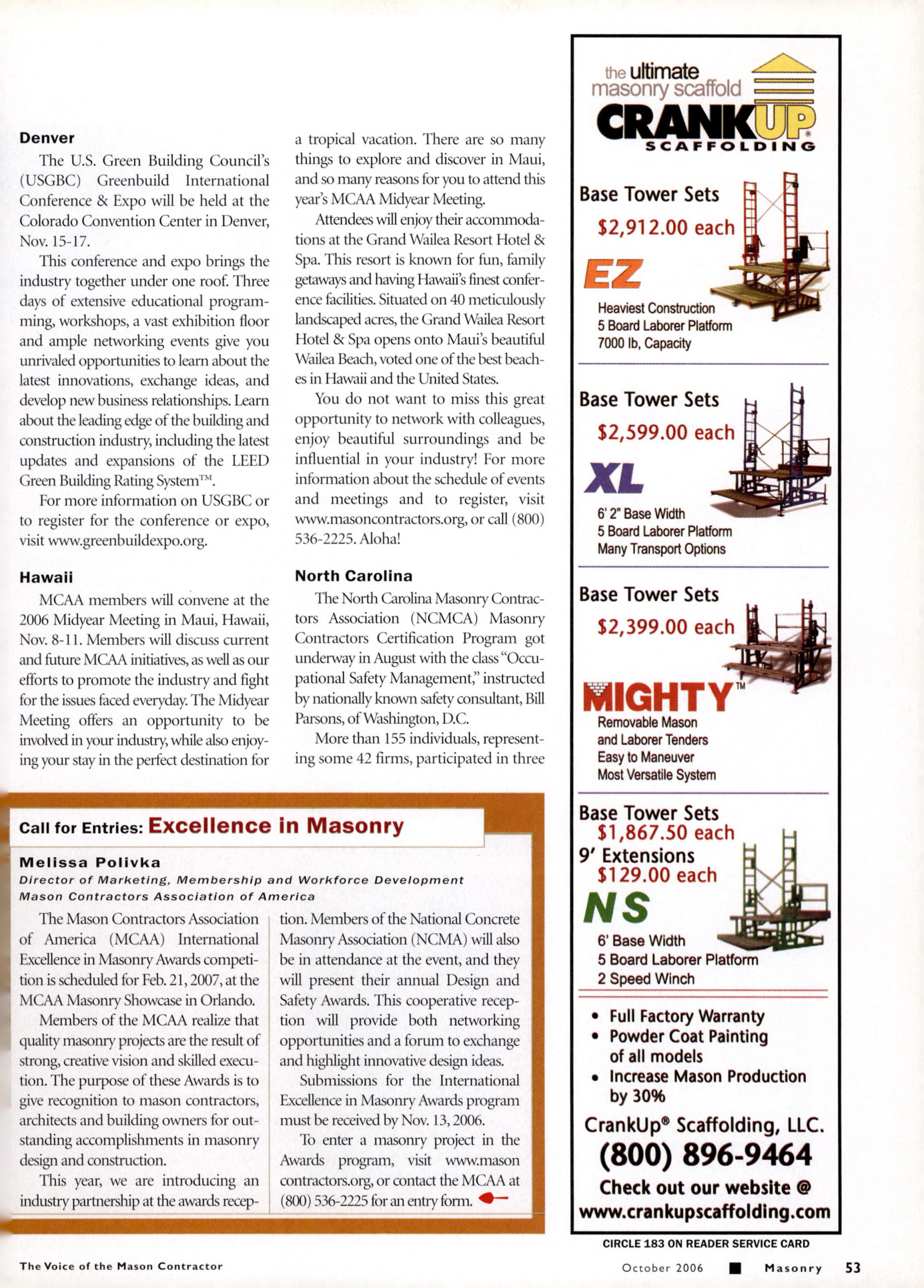 Masonry Magazine October 2006 Page. 55