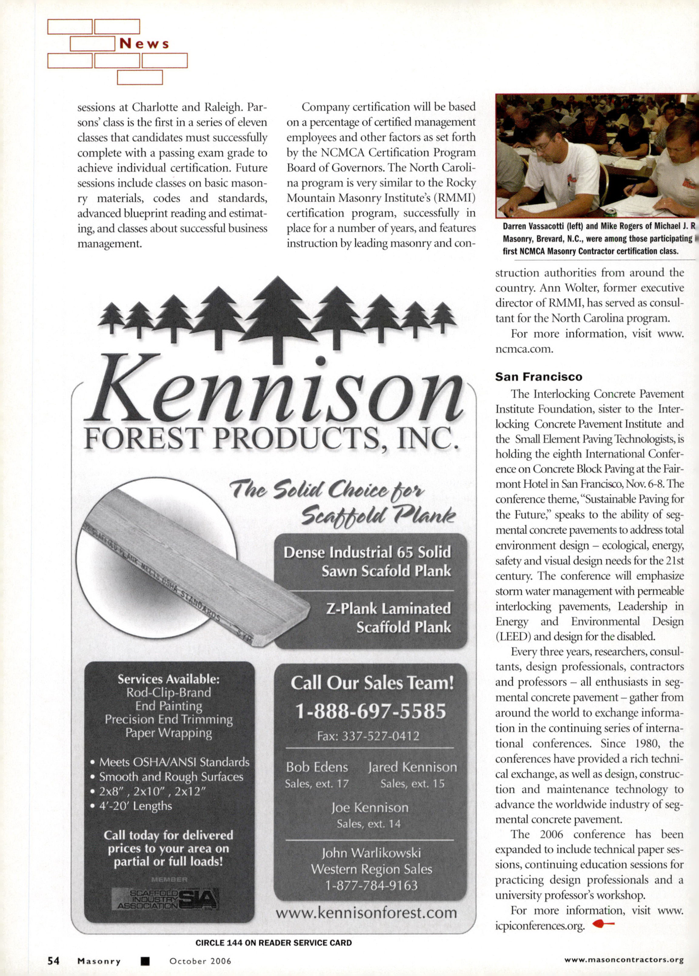 Masonry Magazine October 2006 Page. 56