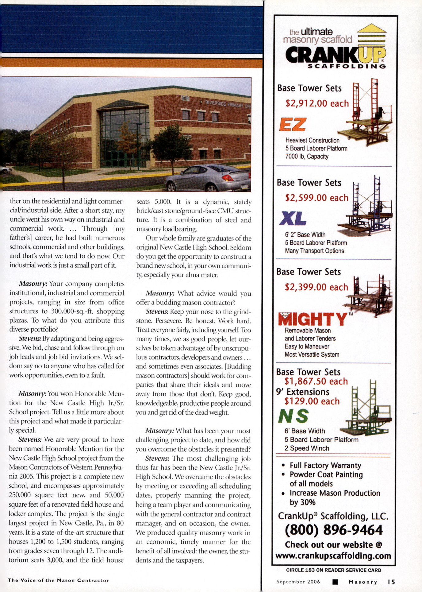 Masonry Magazine September 2006 Page. 17