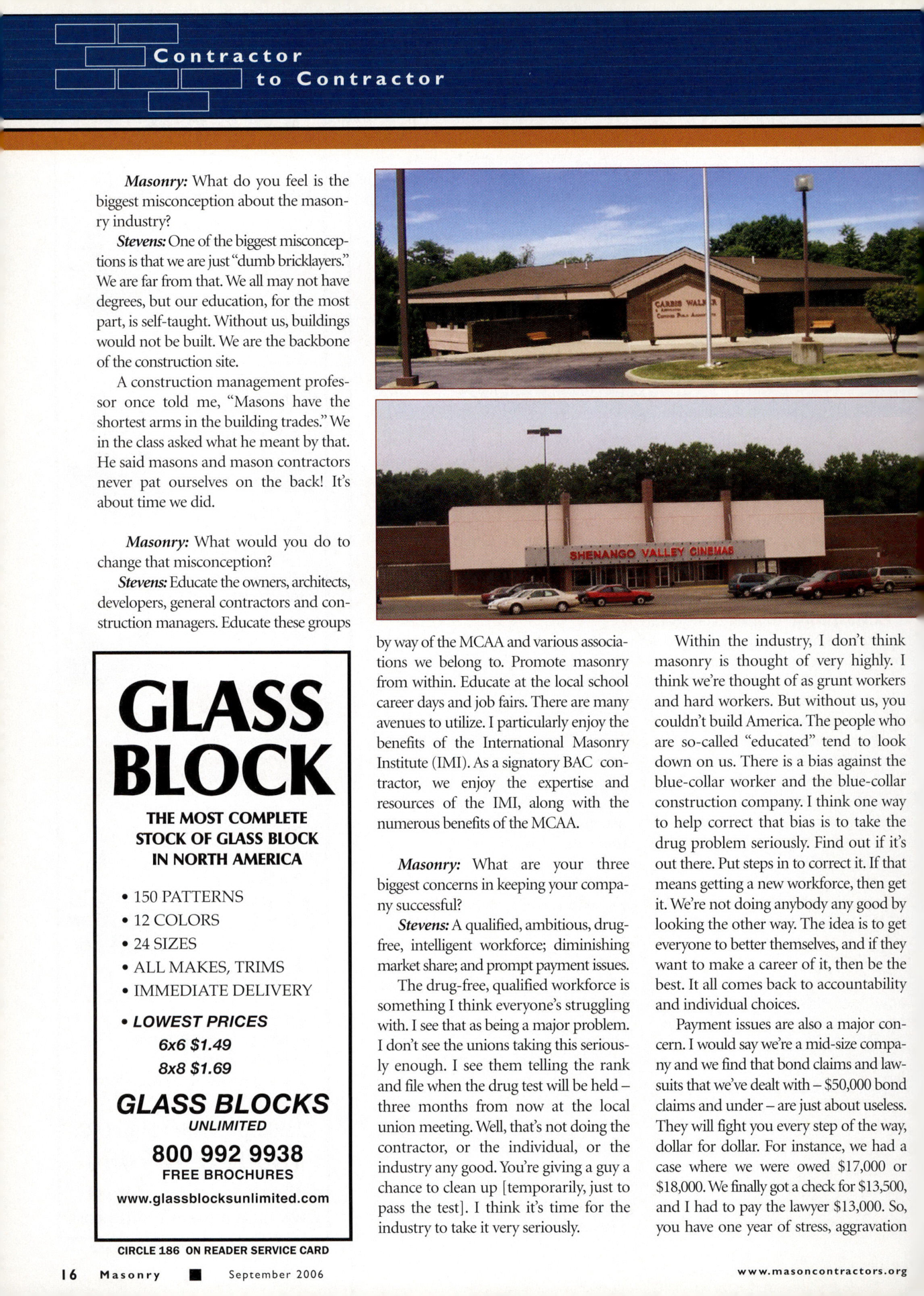 Masonry Magazine September 2006 Page. 18