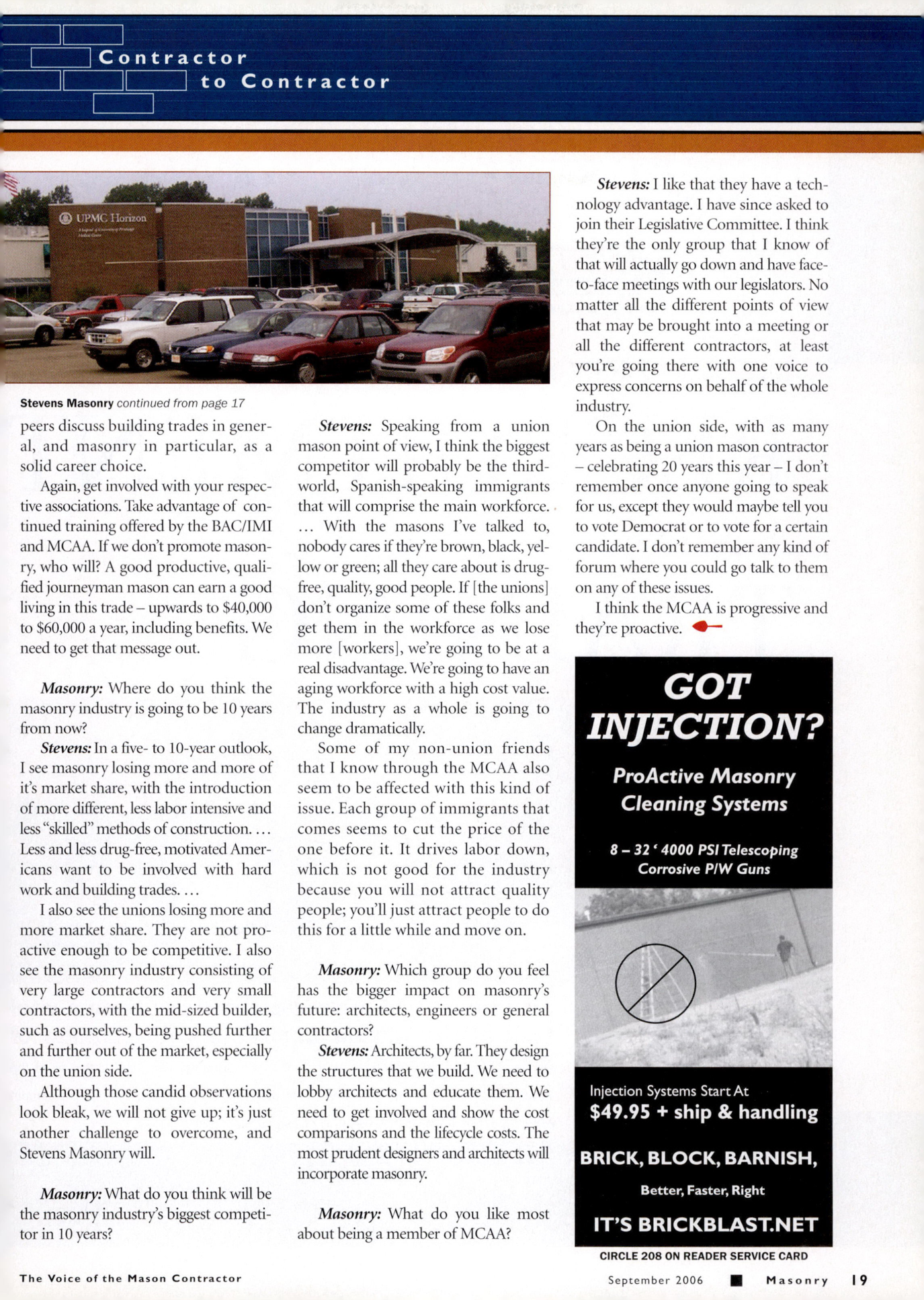 Masonry Magazine September 2006 Page. 21
