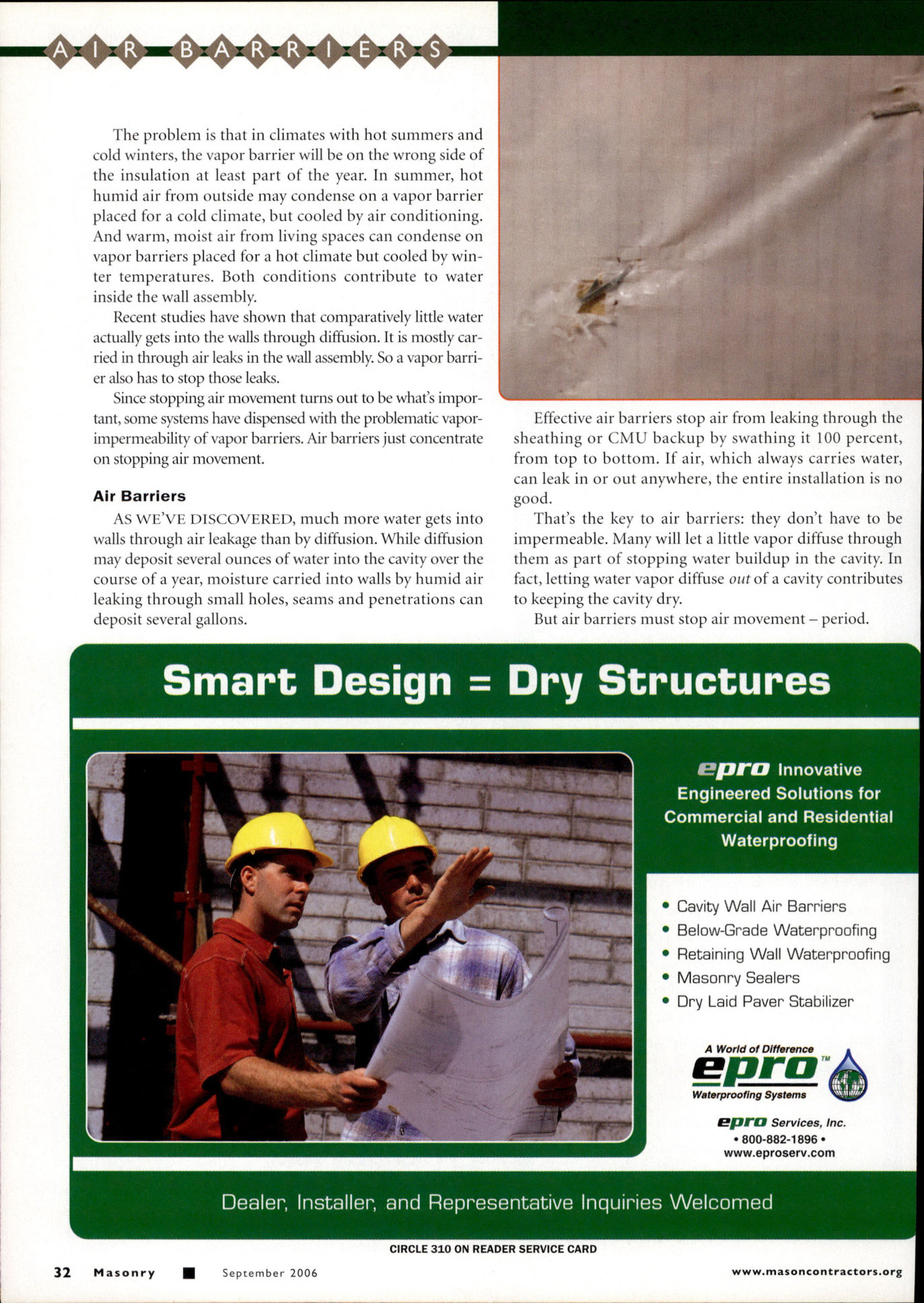 Masonry Magazine September 2006 Page. 34