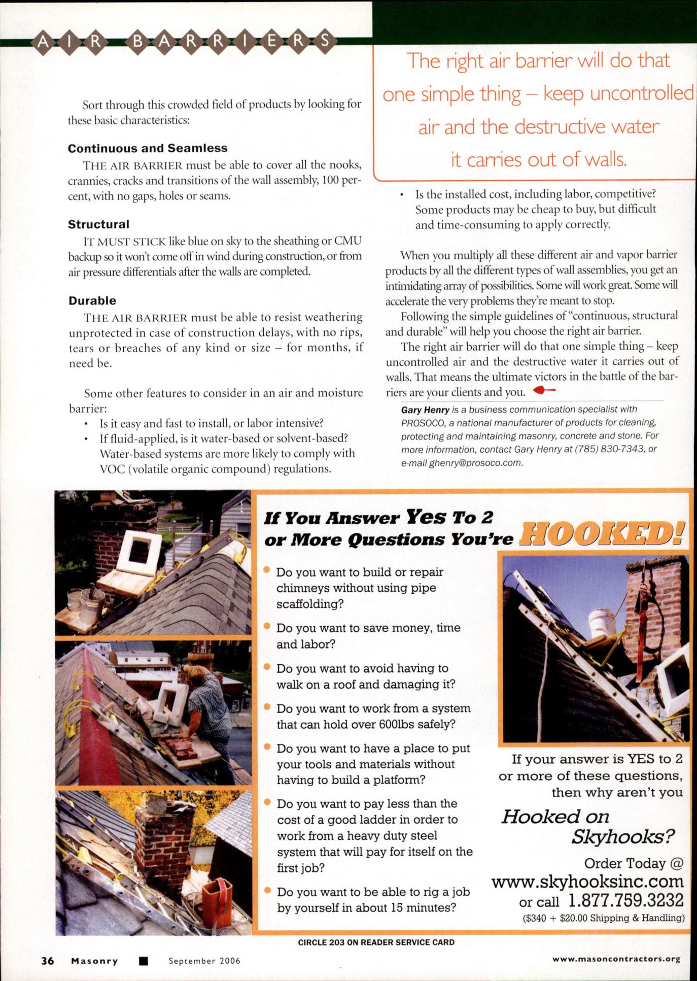 Masonry Magazine September 2006 Page. 38