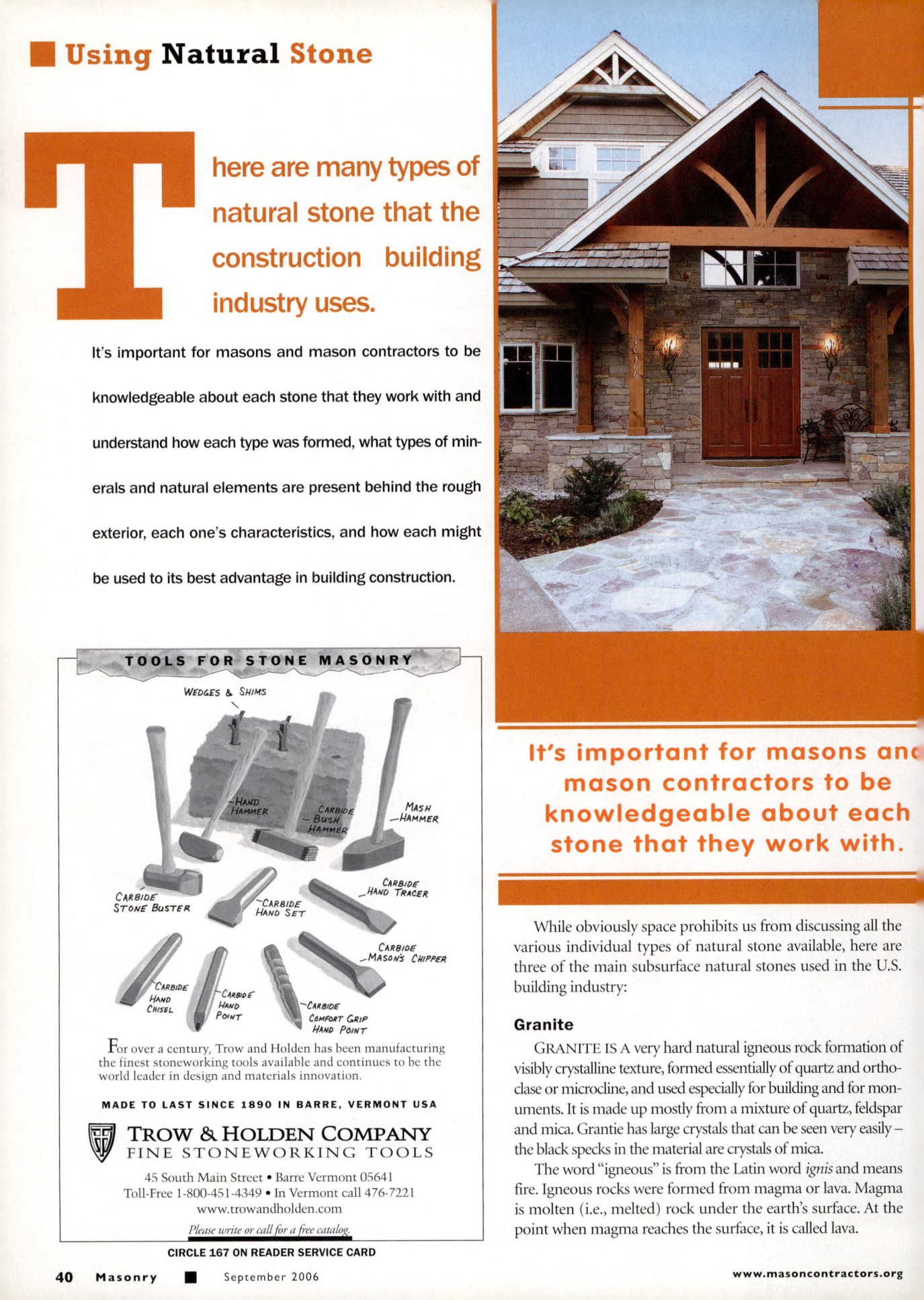 Masonry Magazine September 2006 Page. 42