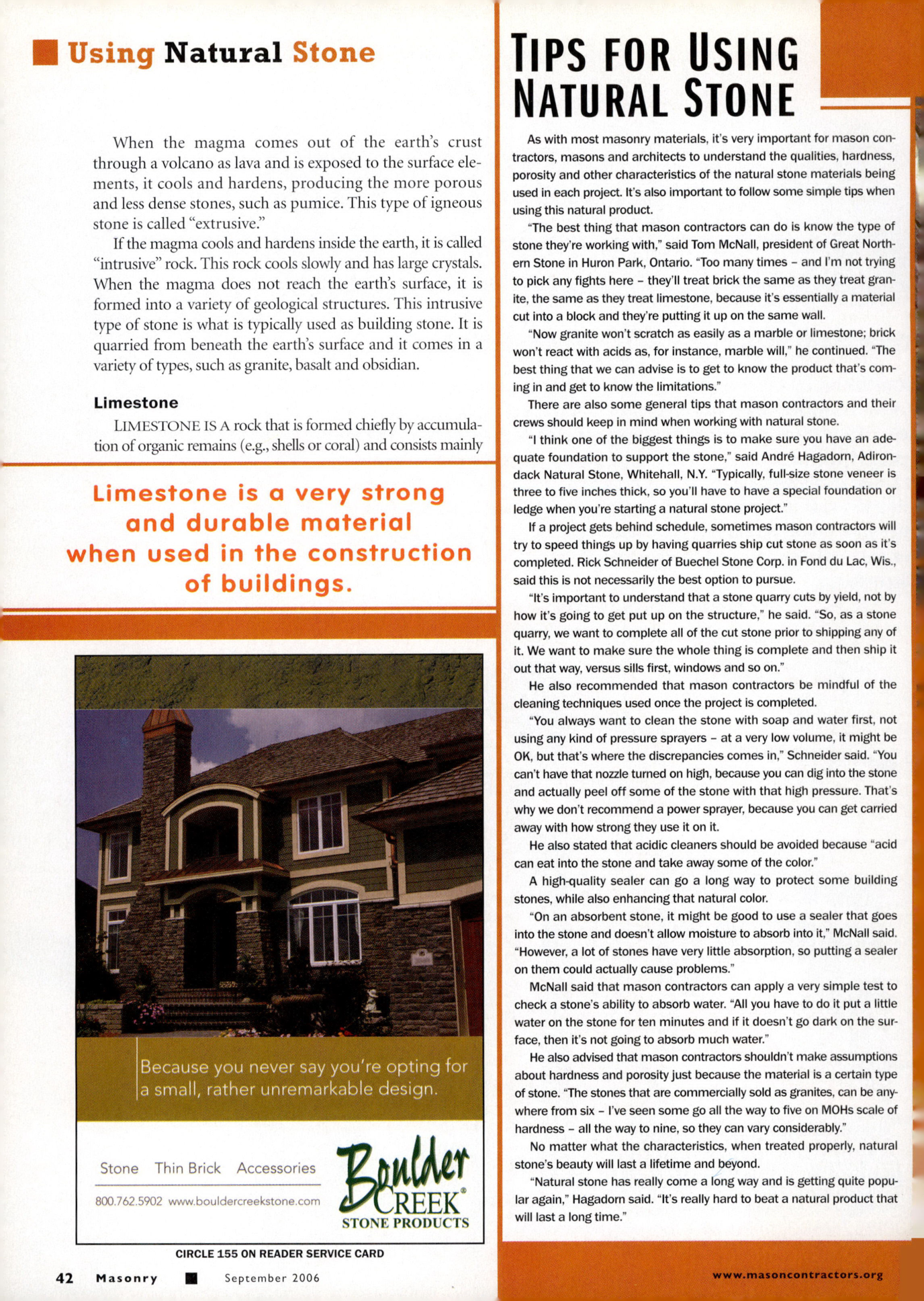 Masonry Magazine September 2006 Page. 44
