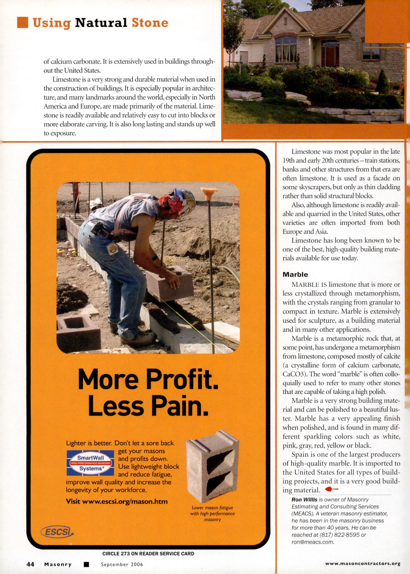 Masonry Magazine September 2006 Page. 46