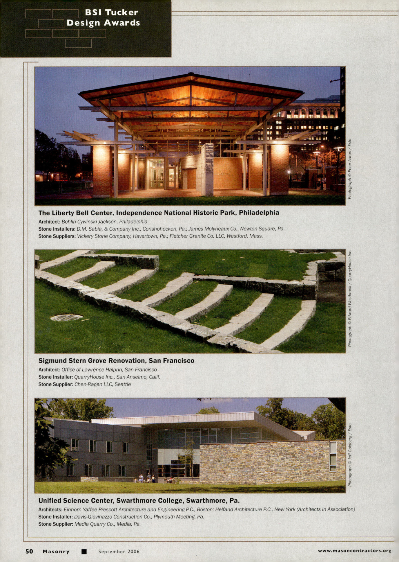 Masonry Magazine September 2006 Page. 52