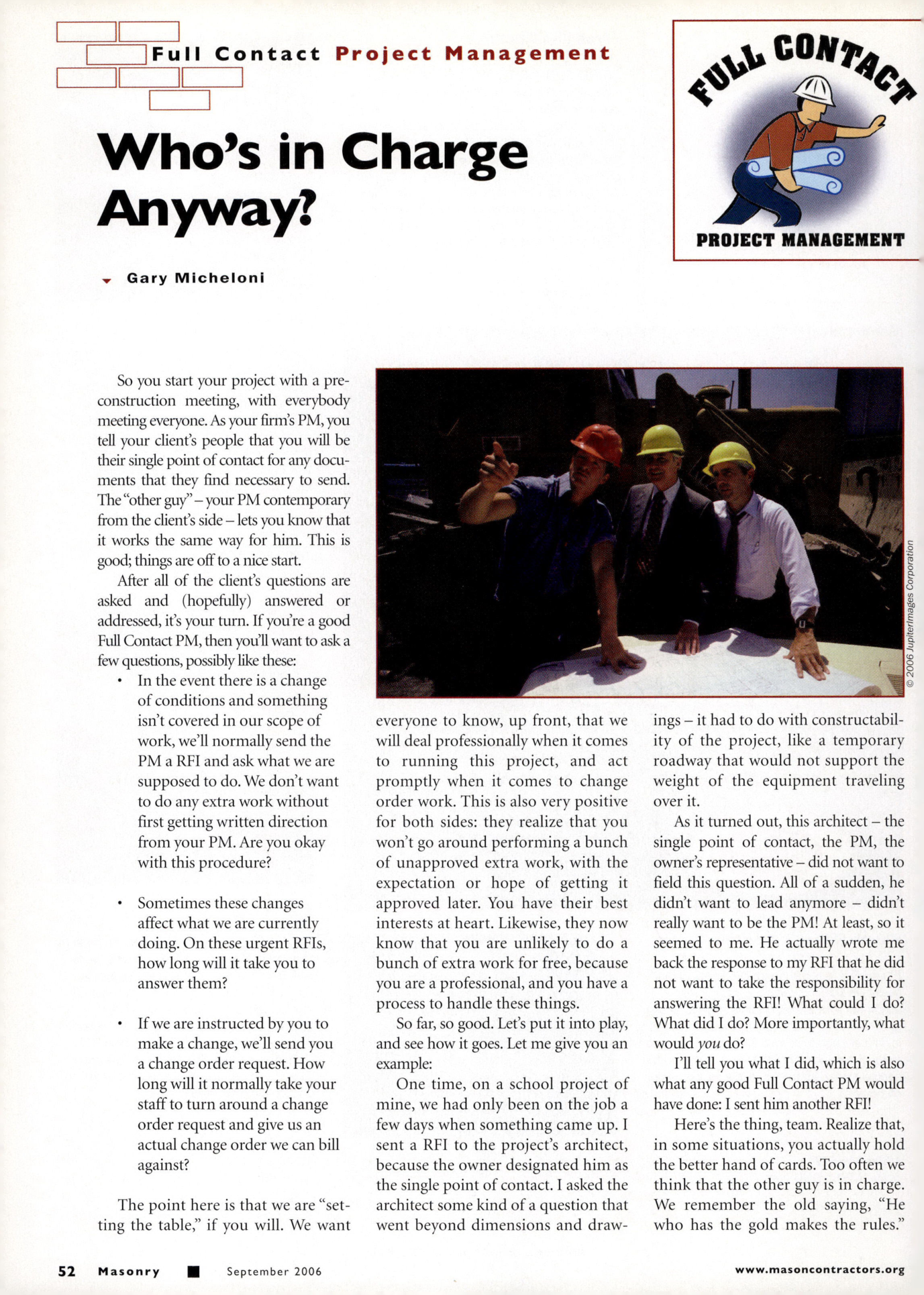 Masonry Magazine September 2006 Page. 54