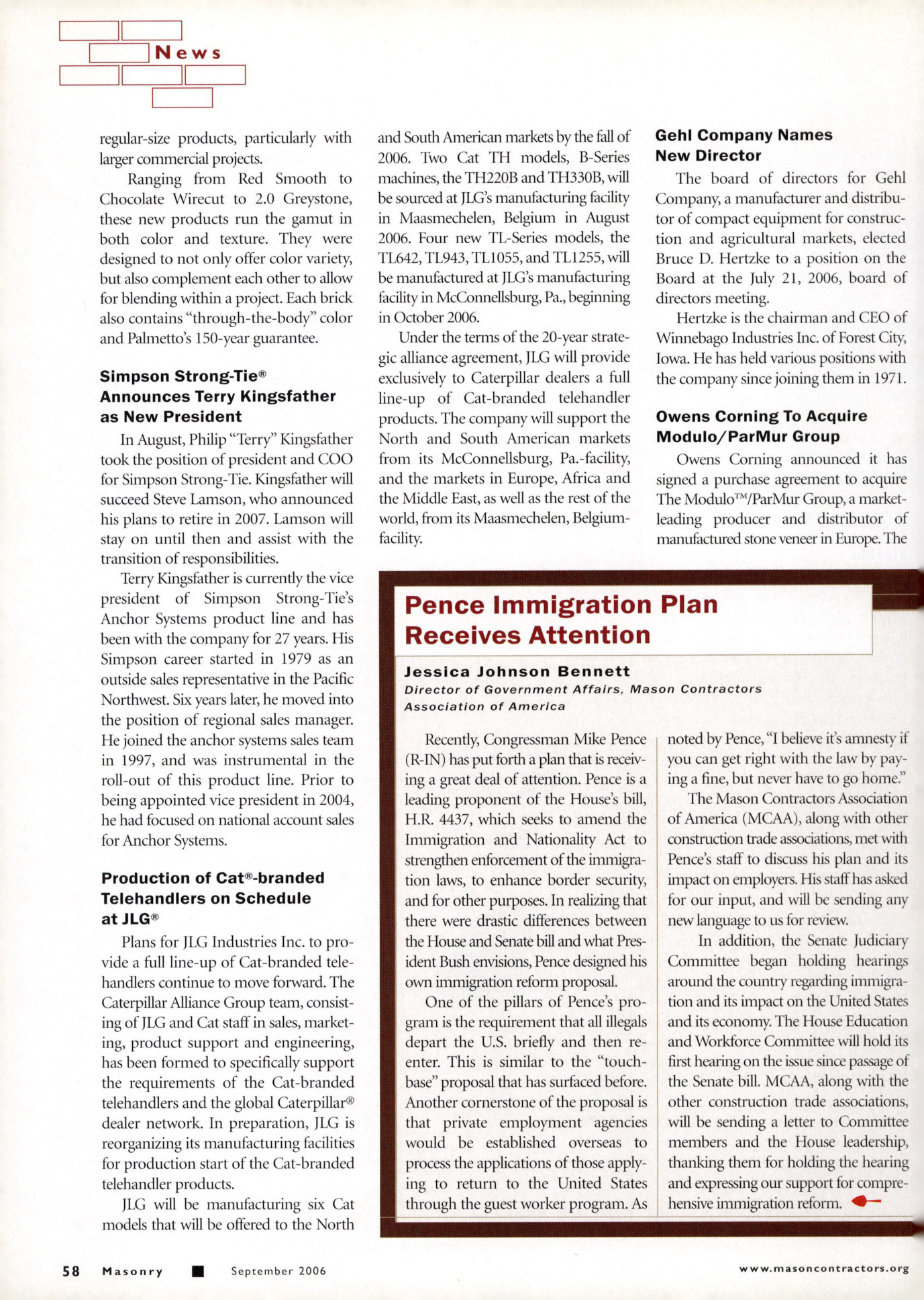 Masonry Magazine September 2006 Page. 60