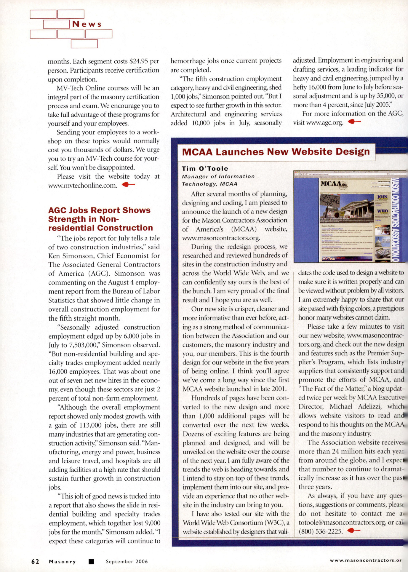 Masonry Magazine September 2006 Page. 64