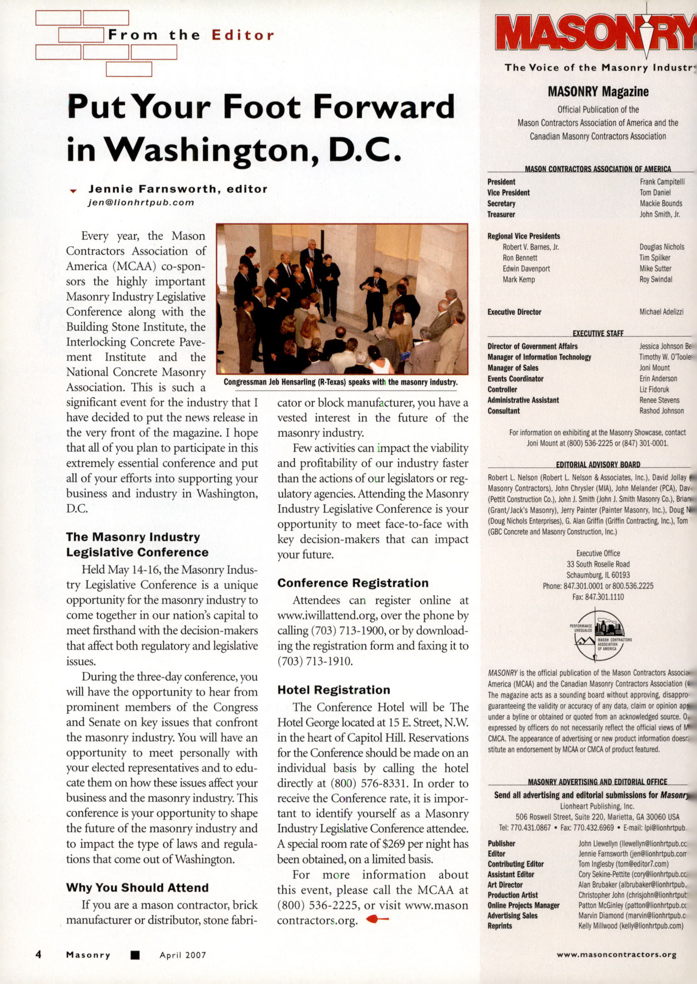 Masonry Magazine April 2007 Page. 6