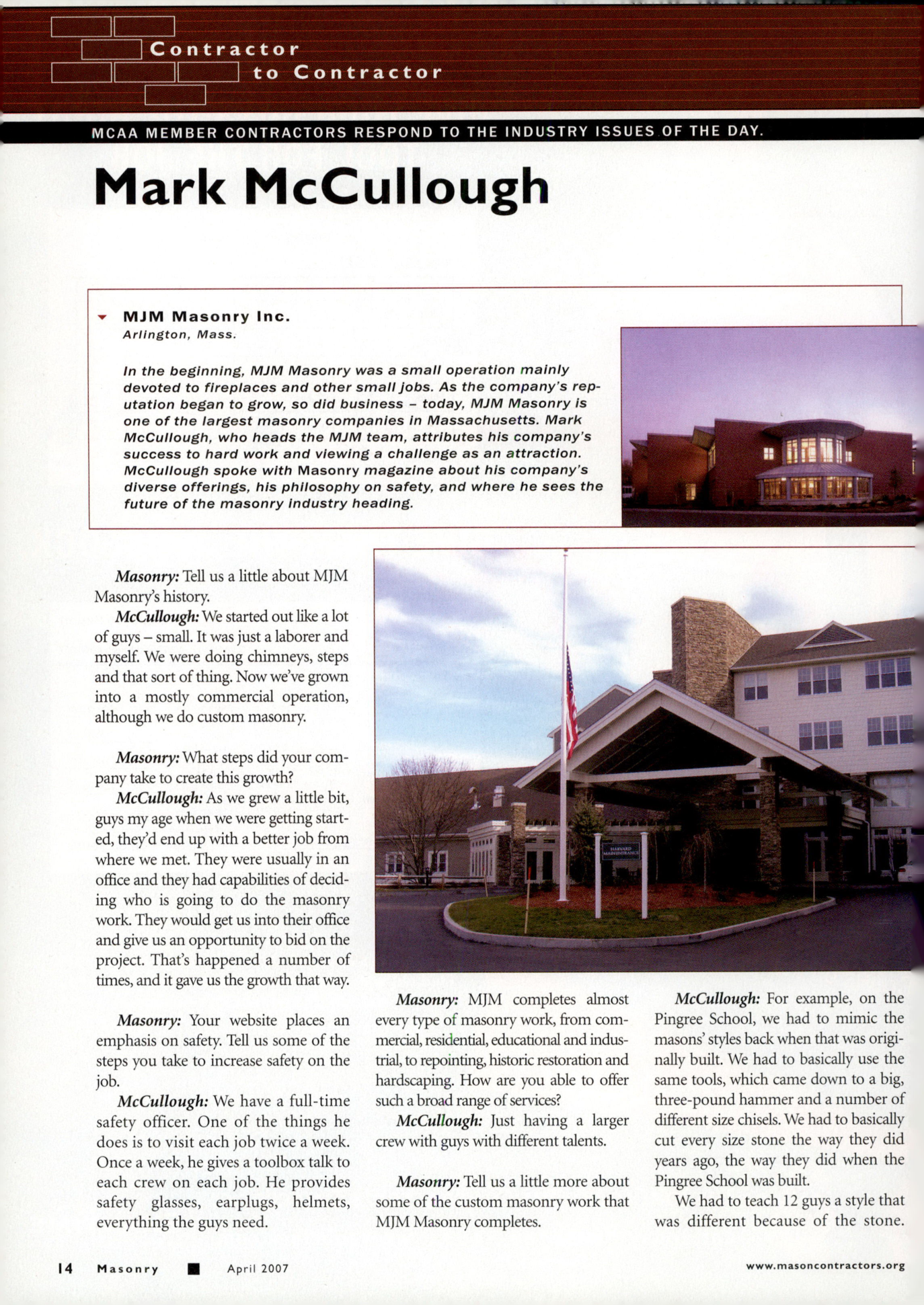Masonry Magazine April 2007 Page. 16