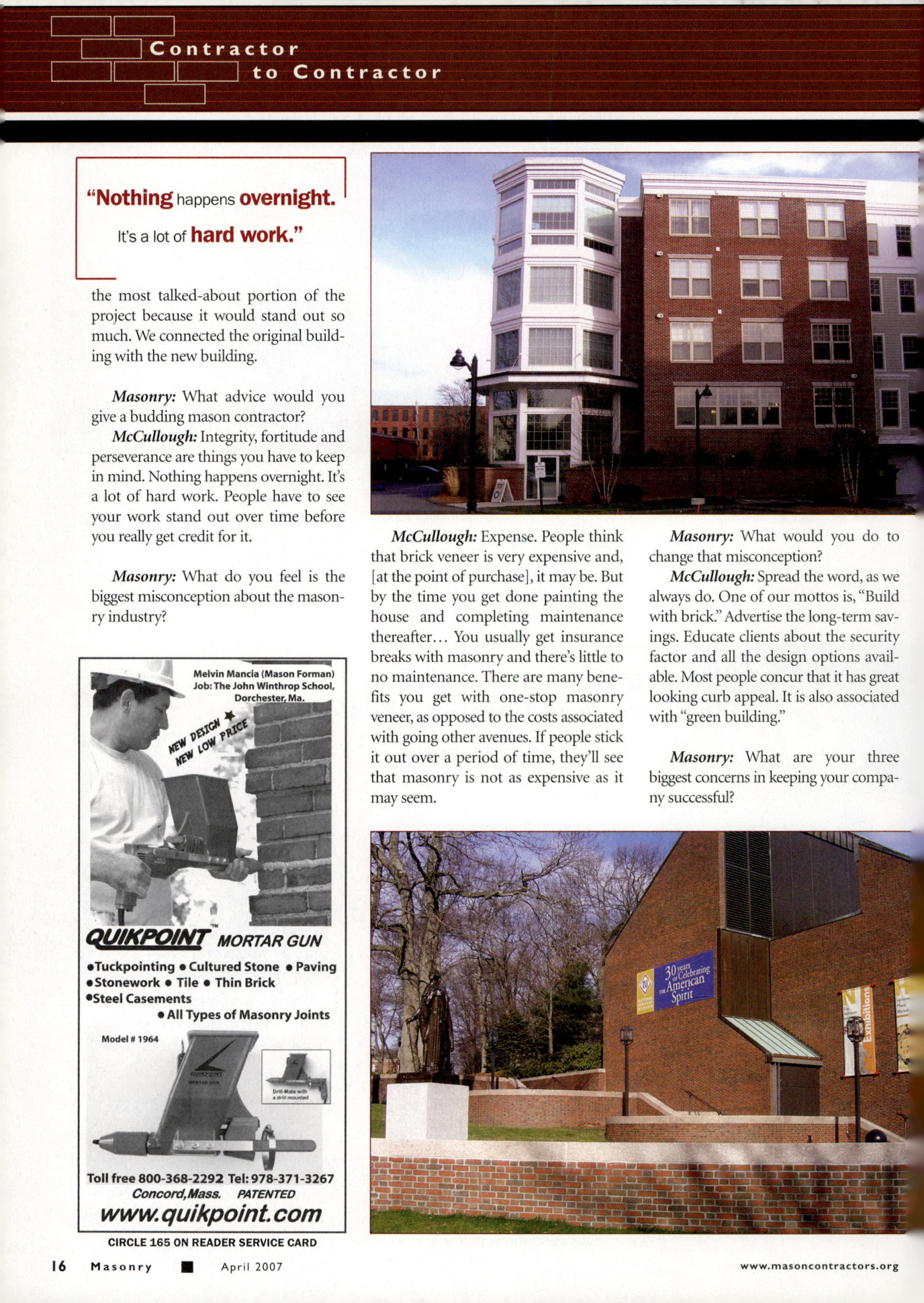 Masonry Magazine April 2007 Page. 18