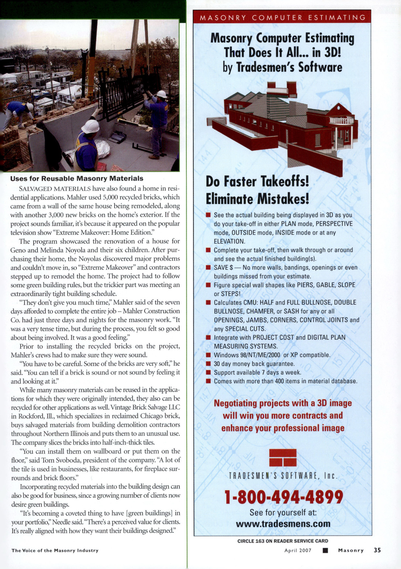 Masonry Magazine April 2007 Page. 37