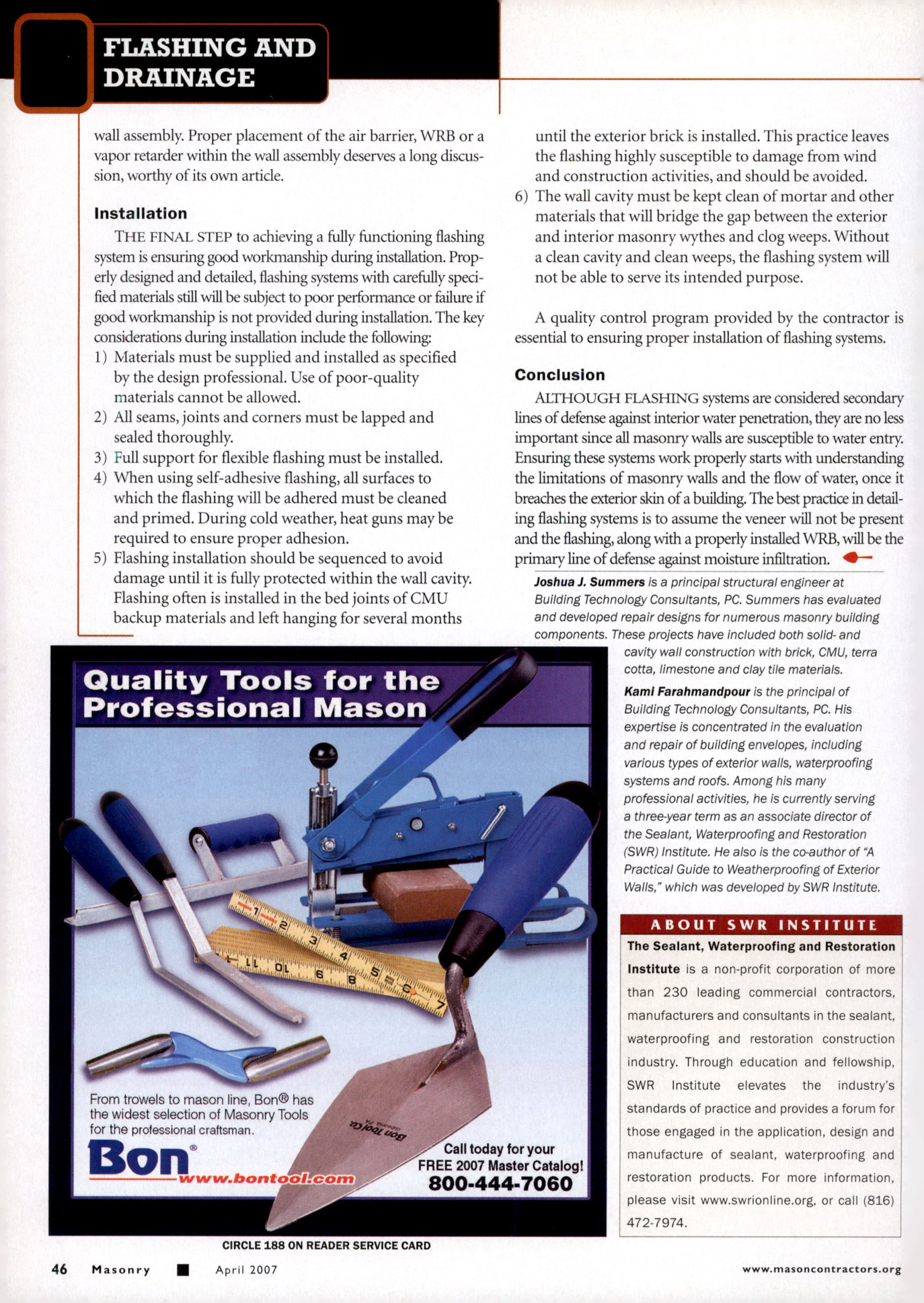 Masonry Magazine April 2007 Page. 48