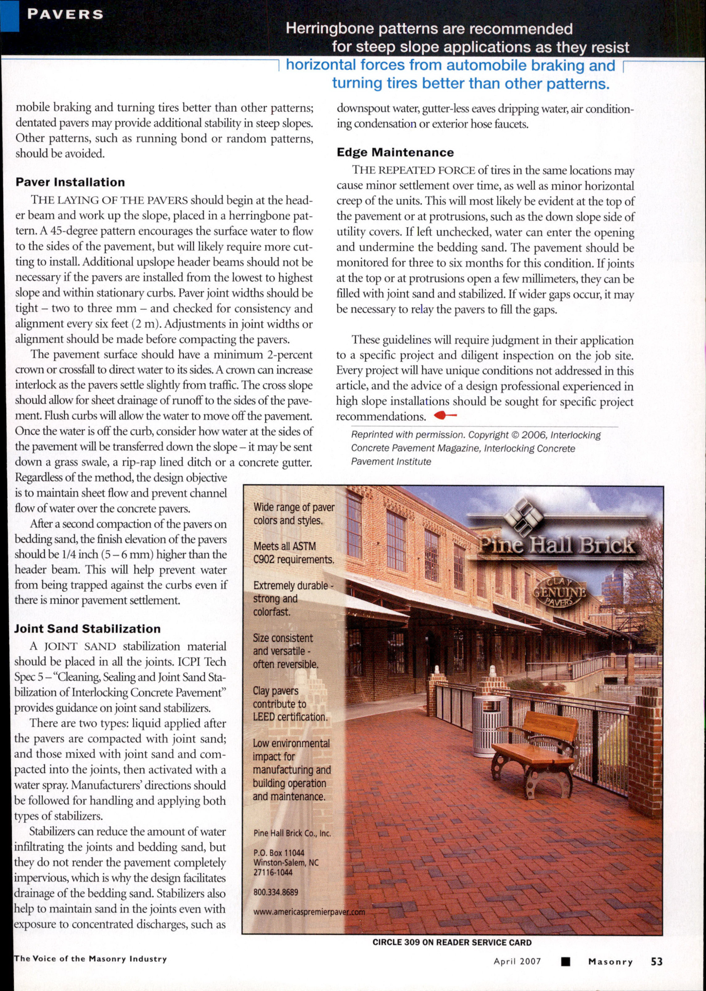Masonry Magazine April 2007 Page. 55