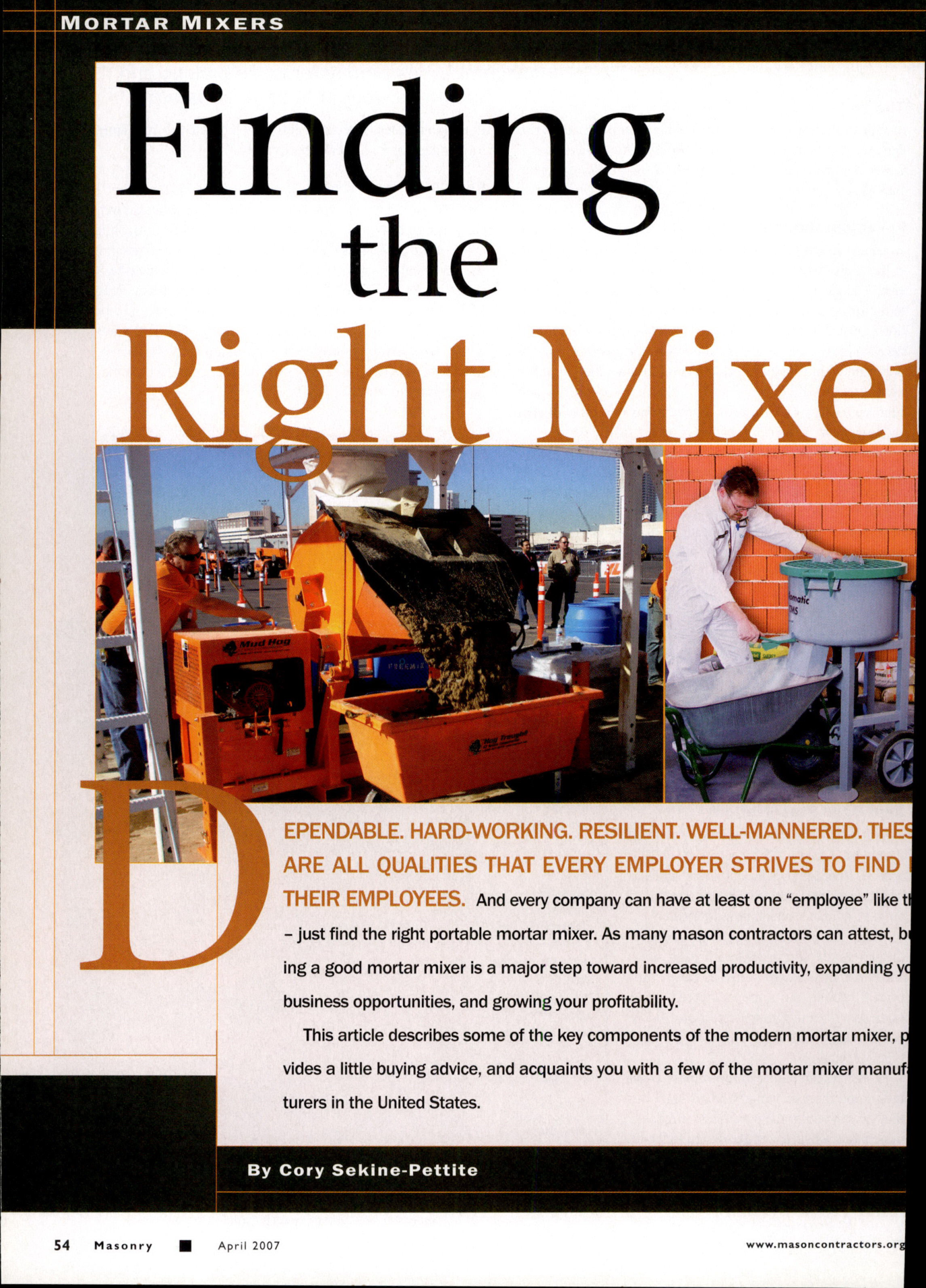 Masonry Magazine April 2007 Page. 56