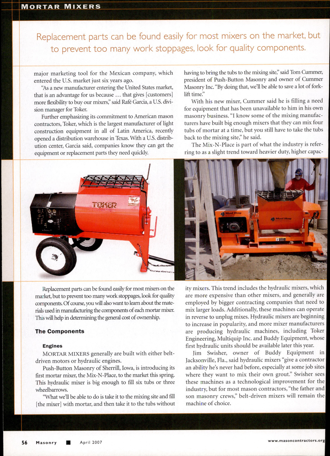 Masonry Magazine April 2007 Page. 58